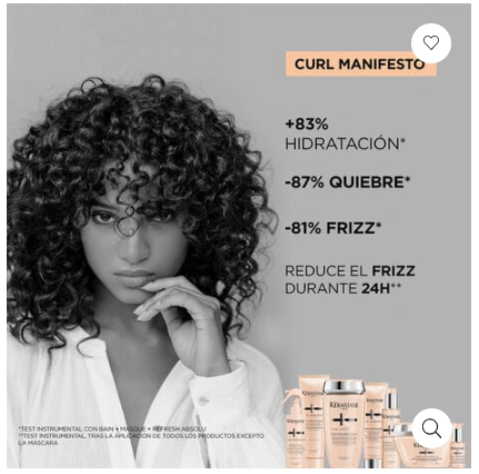 Shampoo Hidratante Cabello Rizado Bain Hydratation Douceur Curl Manifesto 250ml