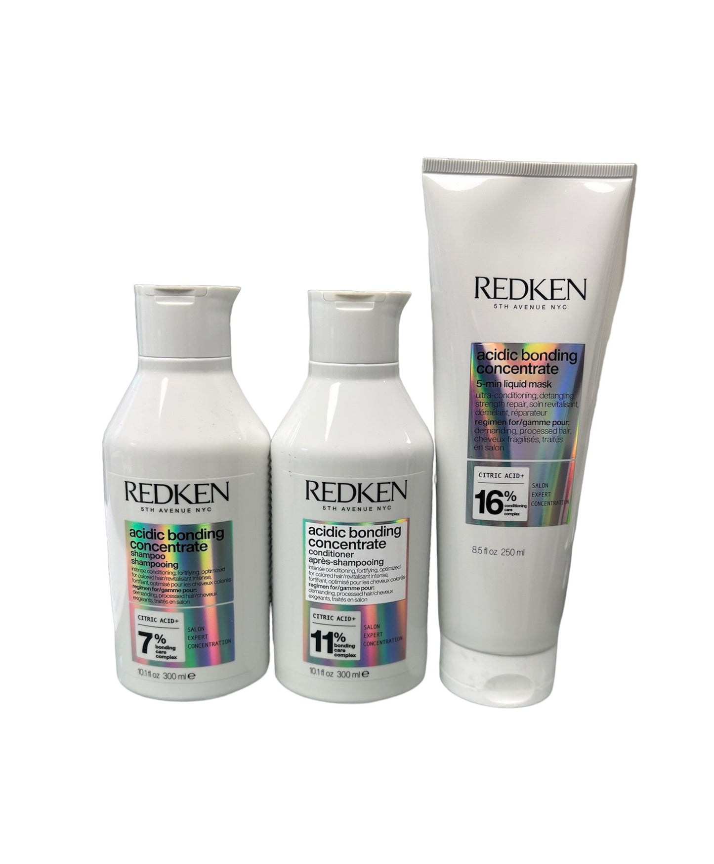 Pack Acidic Bonding Concentrate Shampoo, Acondicionador y Mascara