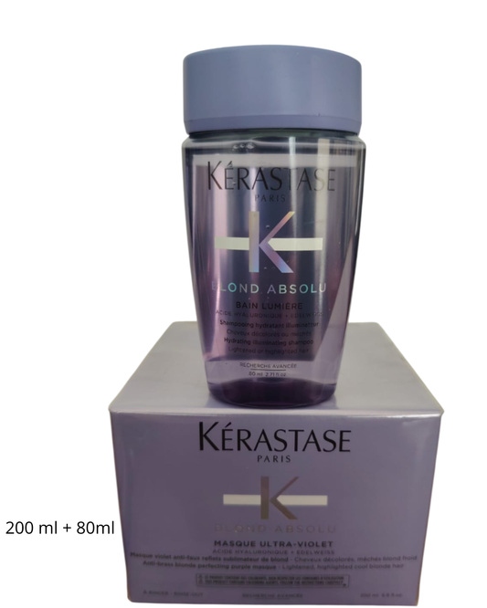 Kérastase Máscara Blond Absolu más Shampoo Blond Absolu (versión viaje 80ml)