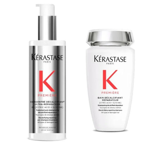 PACK SHAMPOO BAIN REPARADOR DESCALCIFICANTE CABELLO DAÑADO PREMIERE 250ml + TRATAMIENTO CONCENTRADO DESCALCIFICANTE ULTRA-REPARADOR CABELLO DAÑADO PREMIER 250ml