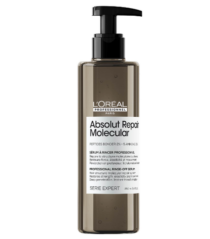 Serum con enjuage Reparación Molecular Profunda Cabello Dañado Absolut Repair Molecular 250ml LOreal Professional