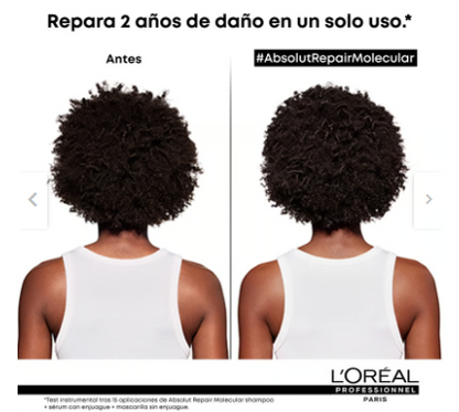 Serum con enjuage Reparación Molecular Profunda Cabello Dañado Absolut Repair Molecular 250ml LOreal Professional