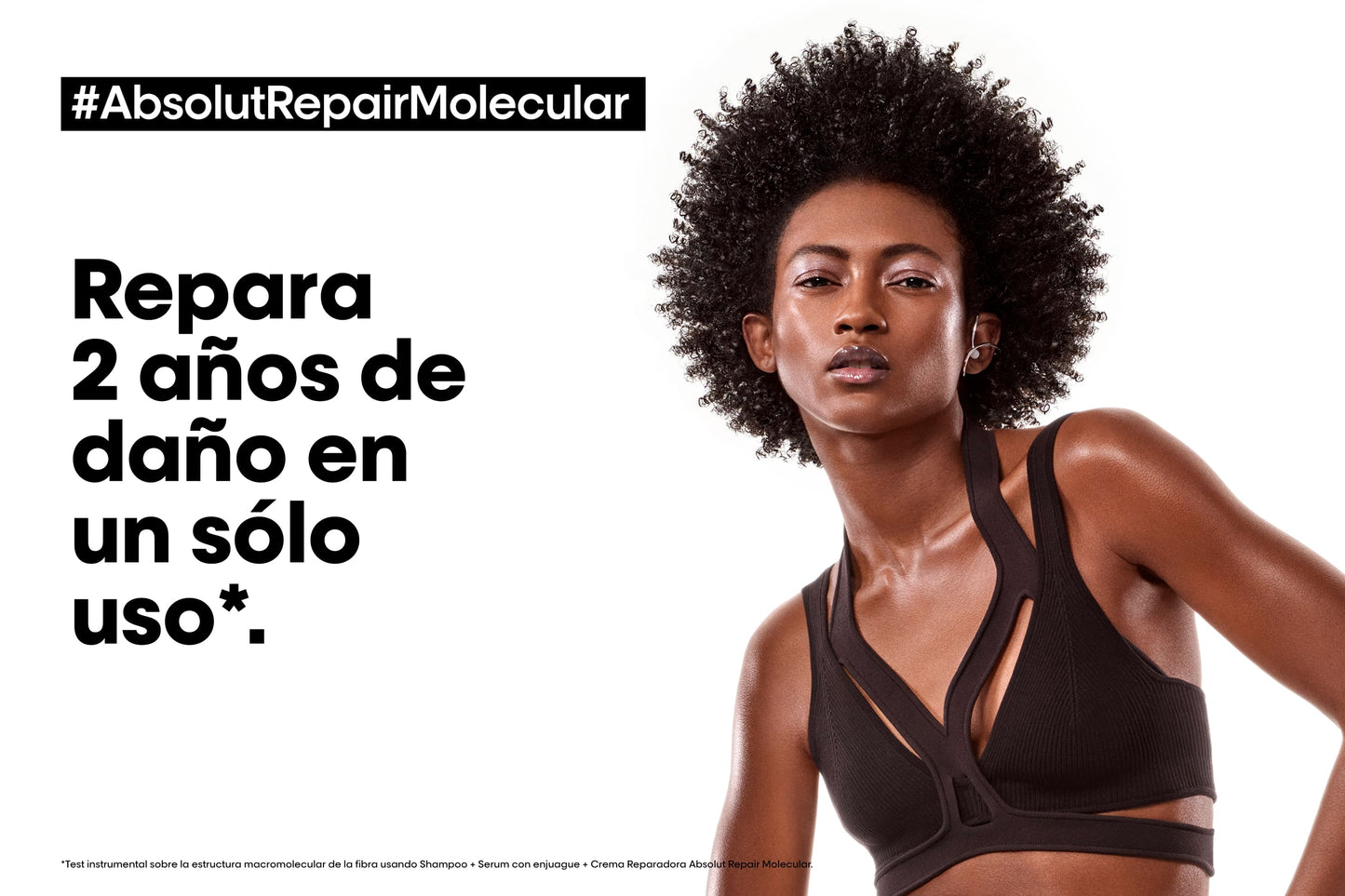 Shampoo Sin Sulfatos Reparacion Molecular Profunda Cabello Dañado Absolut Repair Molecular 300ml LOreal Professional