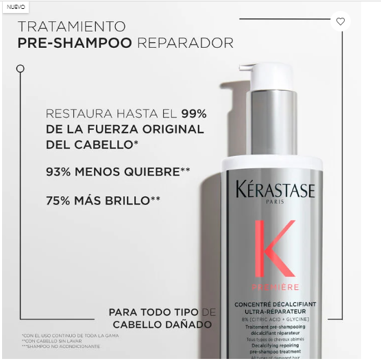 PACK SHAMPOO BAIN REPARADOR DESCALCIFICANTE CABELLO DAÑADO PREMIERE 250ml + TRATAMIENTO CONCENTRADO DESCALCIFICANTE ULTRA-REPARADOR CABELLO DAÑADO PREMIER 250ml