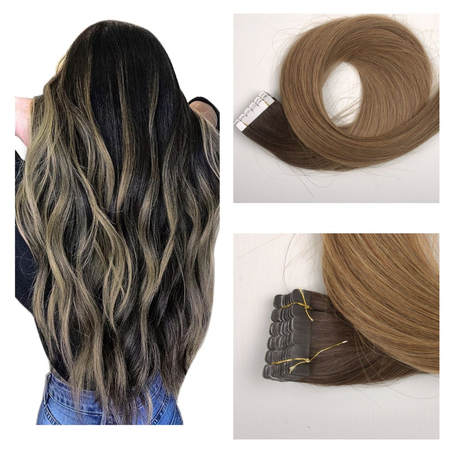 Pack de 10 Extensiones Tape In (Brandy)